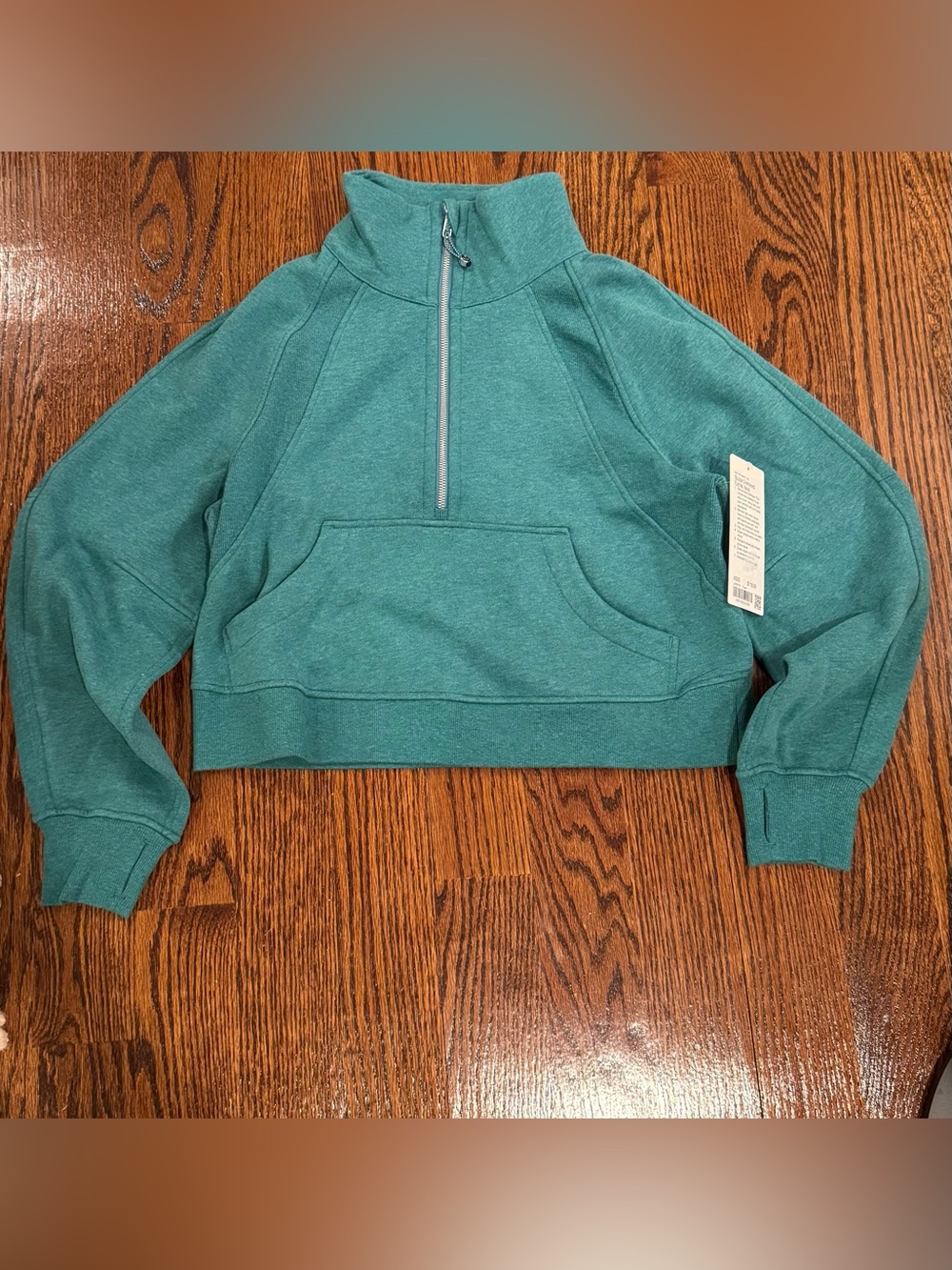 Lululemon Teal Scuba Oversized Funnel Neck